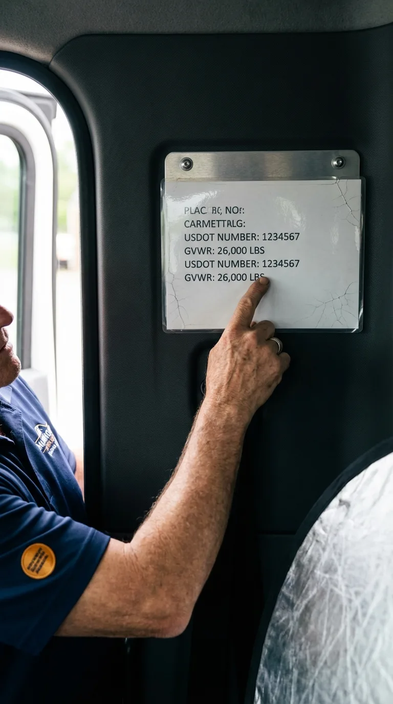 USDOT licensing placard verification in Schnecksville
